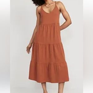 Old Navy Tie-Back Tiered Midi Cami Swing